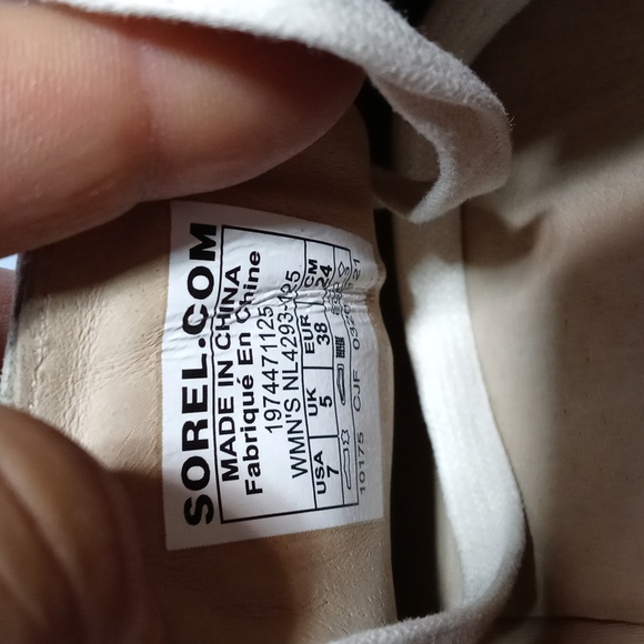 Sorel Womens White Leather Sneakers Size 7 Lace Up Shoes - Picture 9 of 10